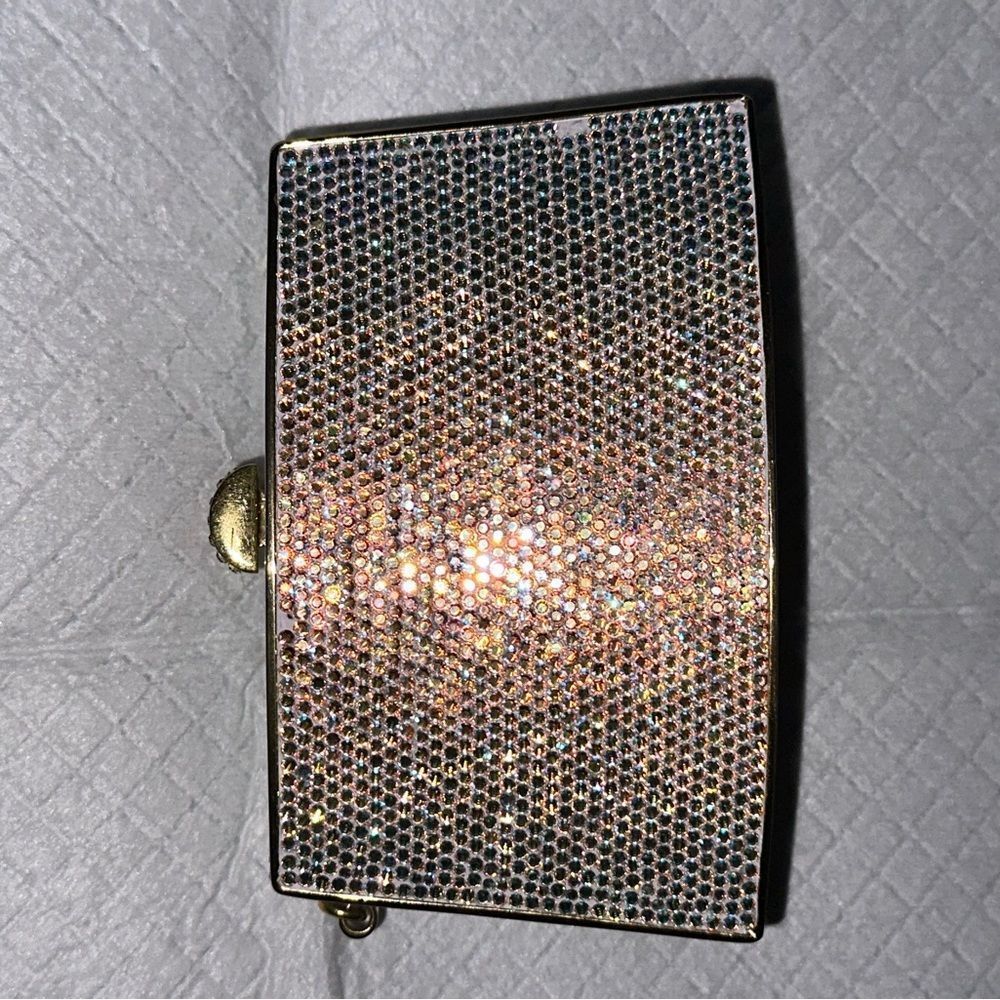RARE JUDITH LEIBER SWAROVSKI CRYSTAL PAVE MINAUDIERE CLUTCH Vintage, collectors - Picture 3 of 17